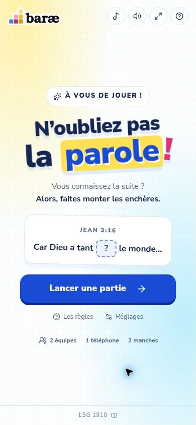 Inicio de N’oubliez pas la parole