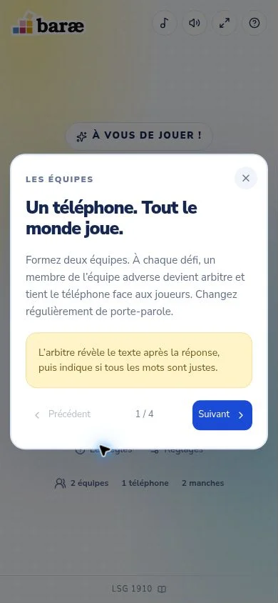 Les règles de N’oubliez pas la parole