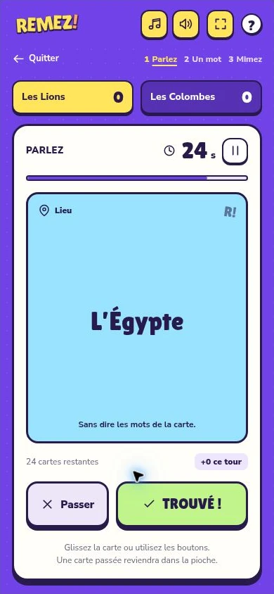Une carte biblique à faire deviner avec le chronomètre et les commandes.